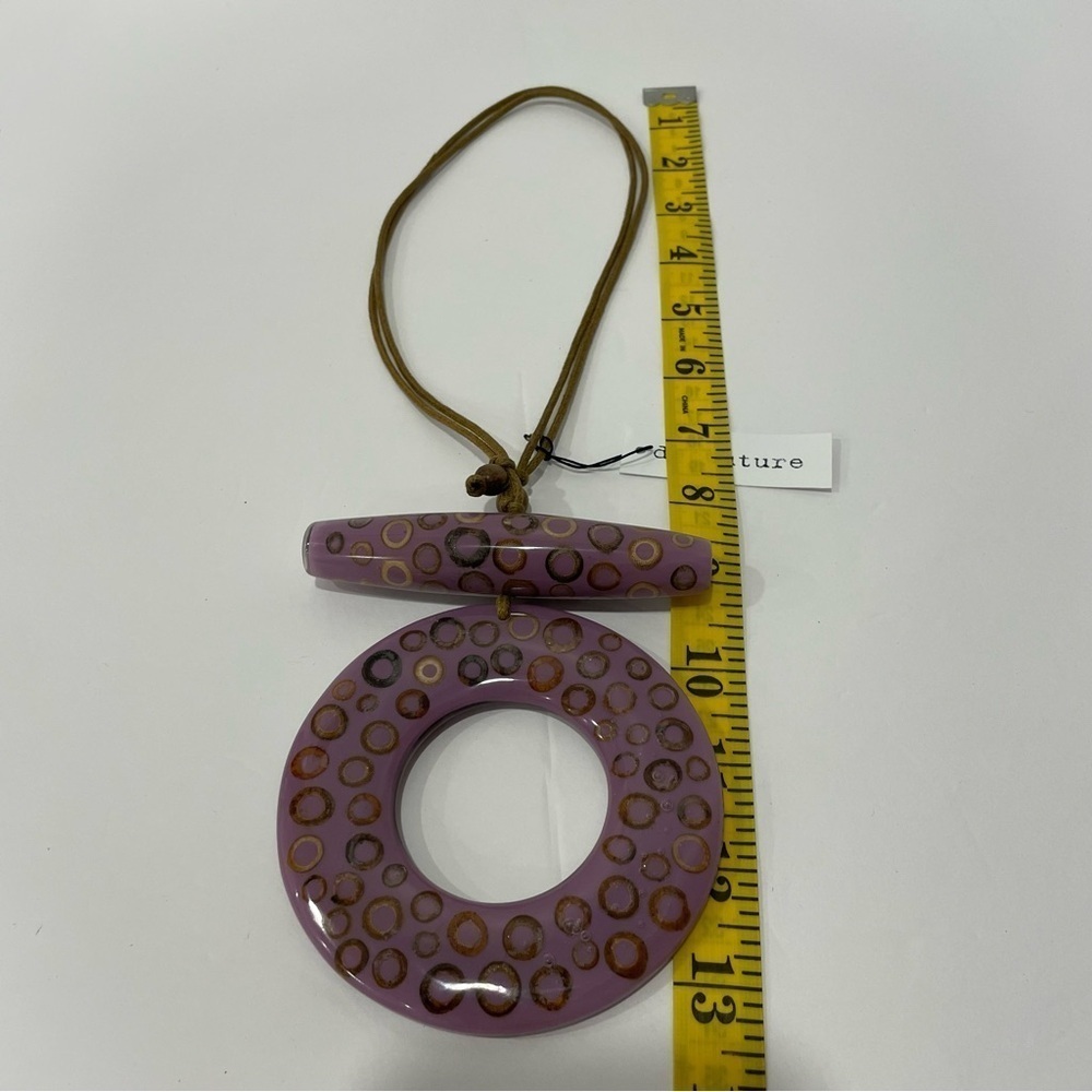Bamboo Love Necklace by Decouture Resin & Bamboo Pendant with Adjustable Cord - Picture 8 of 8
